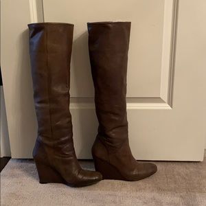 Stuart Weitzman dark gray tall boot